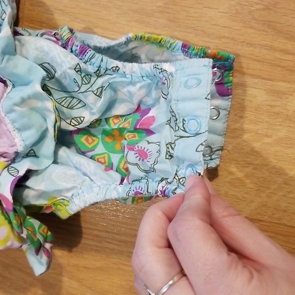 Children's Place floral print summer dress onesie 0-3M - Picture 5 of 10